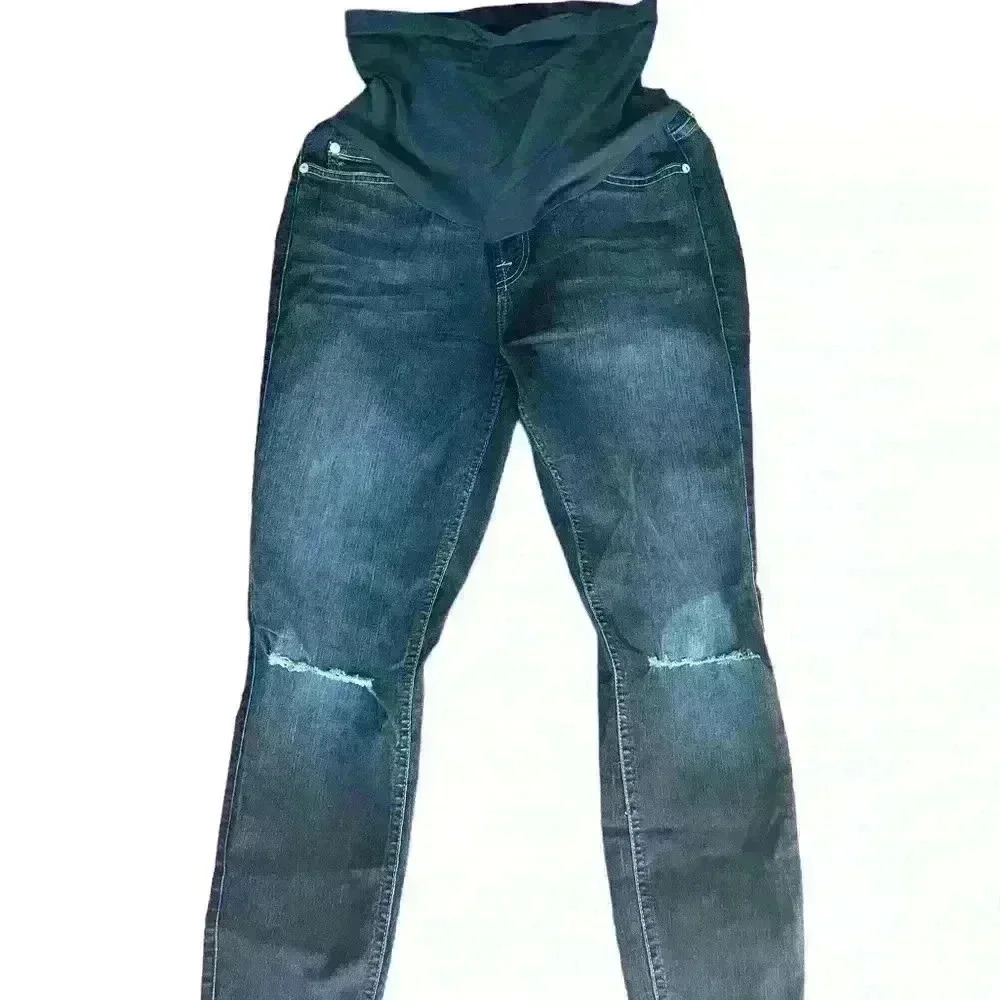 PEA and POD FOR ALL MANKIND SLIM ILLUSION SKINNY LEG MATERNITY JEANS